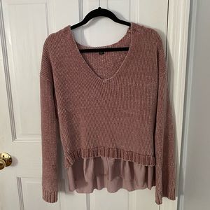 American Eagle Pink Velvet Sweater